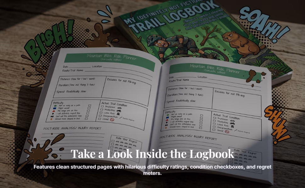  (Definitely Not Fictional) Trail Logbook - Take a Look Inside the Open Logbook Image